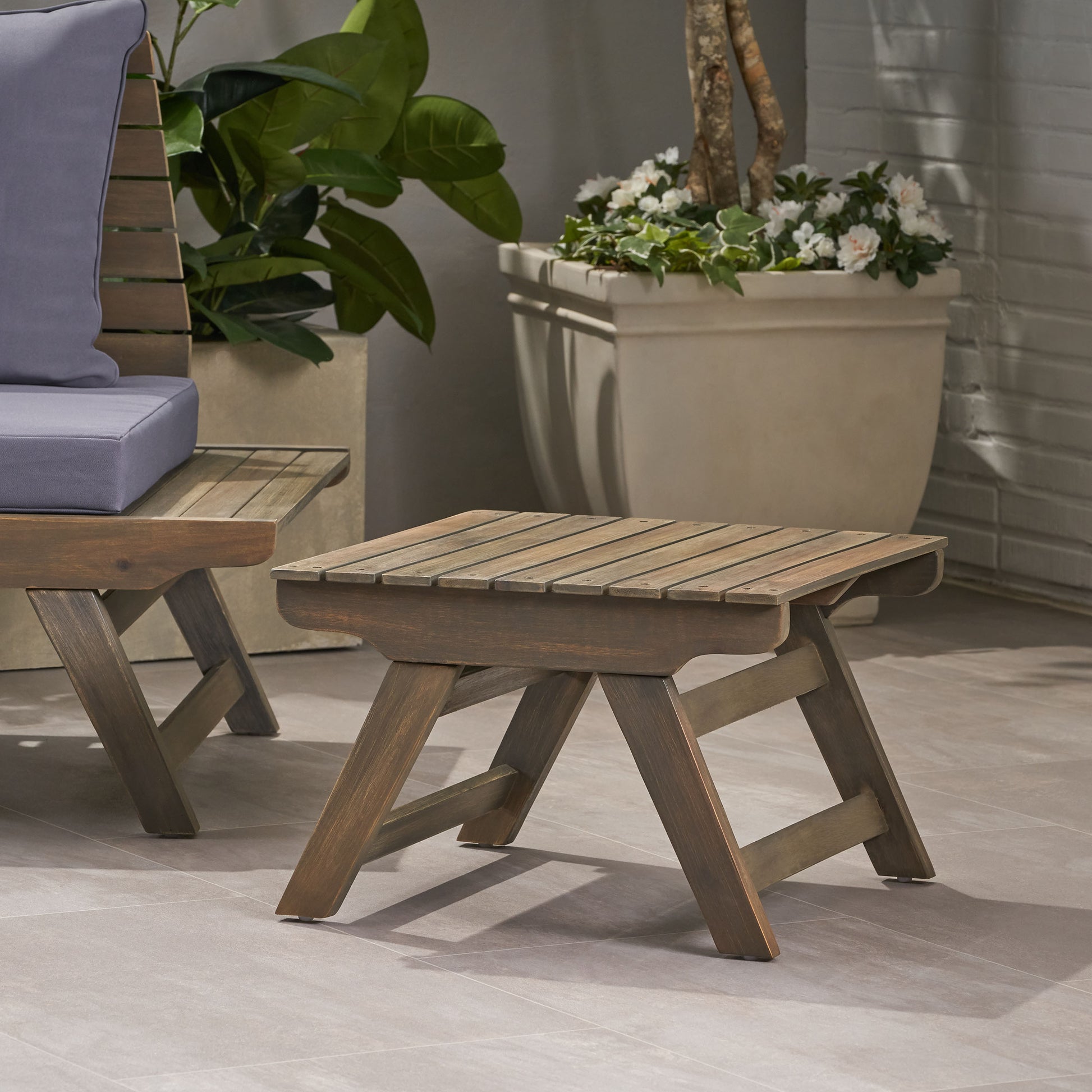 Sedona Side Table Grey Wood