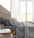 Bamboo Cotton Sheets Soft And Smooth With Viscose From Bamboo Grey King Split Head White Charcoal Cotton