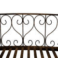 Outsunny 7' Metal Arch Garden Bridge With Safety Siderails, Decorative Arc Footbridge With Delicate Scrollwork