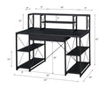 Amiel All Purpose Black Finish Writing Desk Black Synthetic Wood