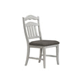 Contemporary Antique White Side Chairs Upholstered Cushion Seat Ladder Back 2Pc Dining Chairs Antique White Dining Room Foam Classic,Contemporary,Modern Dining Chairs Rubberwood Ladder Back Set Of 2