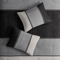 7 Piece Faux Suede Comforter Set Black King King Black Polyester