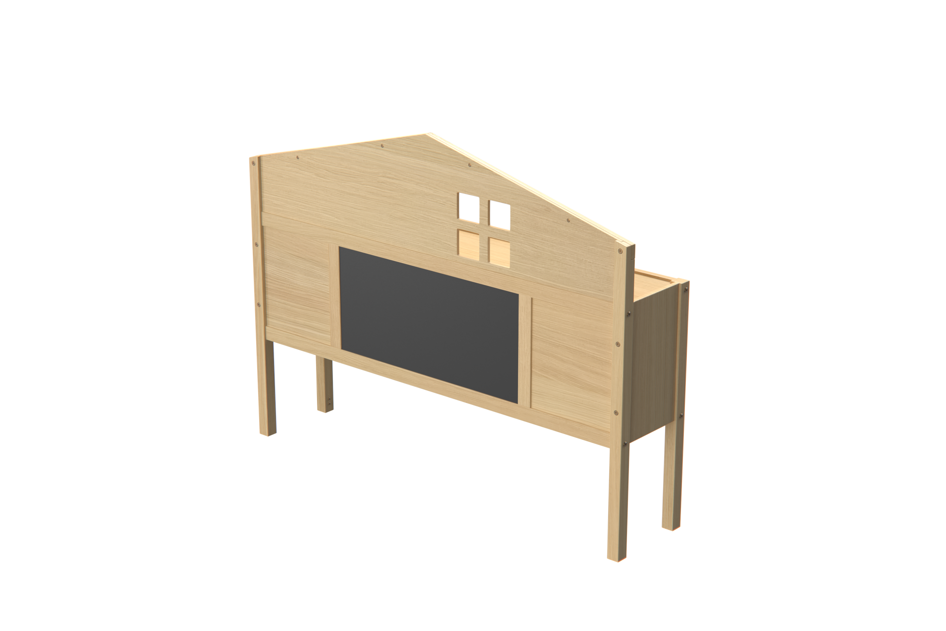 Headboard Storage Cabinet For Full Size Montessori Floor Bed Natural,Freely Collocation Natural Mdf