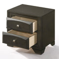 Antique Grey Nightstand With 2 Drawer Grey 2 Drawers Bedroom Rectangle Rubberwood Drawers Wood