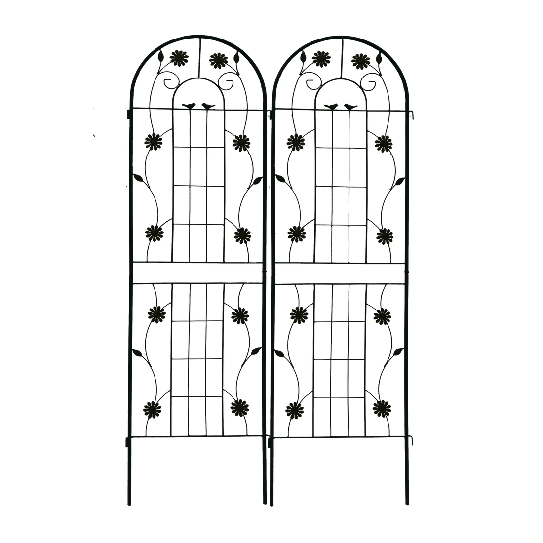 2 Pack Metal Garden Trellis 71" X 19.7" Rustproof Trellis For Climbing Plants Outdoor Flower Support Black Black Garden & Outdoor French Country Iron