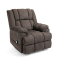 Massage Recliner Brown Fabric