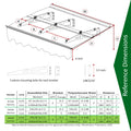Da7934C Series Door Window Awning Canopy Made Of 0.137Inch Thick Crystal Solid Polycarbonate Sheet And Aluminum Alloy With Valance In Size Of 79