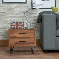 Deoss Walnut Finish Accent Table Walnut Synthetic Wood