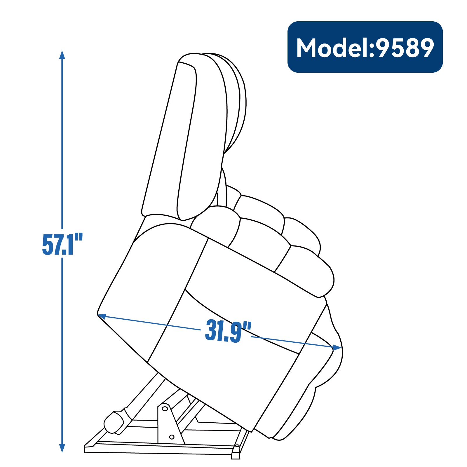 Dual Motor Heat Massage Infinite Position Up To 350 Lbs Electric Power Lift Recliners With Power Remote, Medium Firm And Heavy Duty, Blue Blue Chenille Power Remote Metal Primary Living Space Medium Firm Pillow Back Heavy Duty American Design Pine Pillow