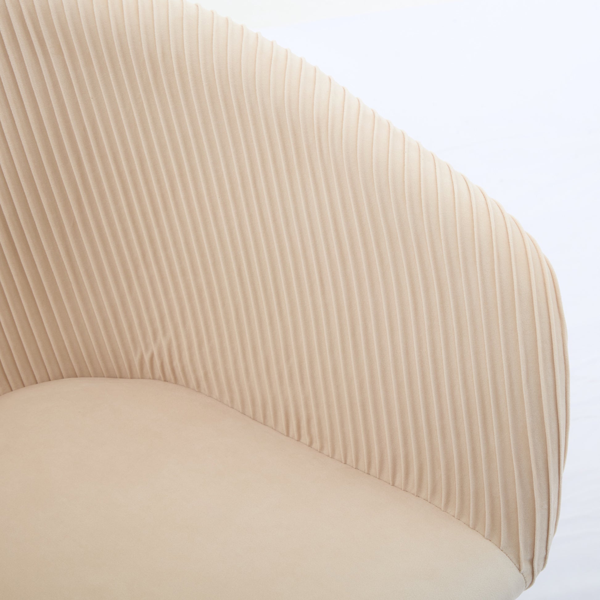 Ts Stripe Dinding Chair Creamy White Velvet