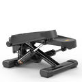 Home Office Exercise 330Lbs Capacity Mini Stepper With Resistance Bands And Lcd Monitor Black Steel