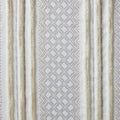 2Pk Poly Printed Curtain Panel With Tufted Stripe White Taupe 2 Pk 50X95