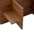 44.8 Inch Walnut Wood Grain Mdf Coffee Table Modern Luxury, Stable Triangular Support.The Coffee Table Is Made Of Medium Density Fiberboard Material And Is Suitable For Living Rooms, Bedrooms,Etc.