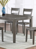2Pc Transitional Dining Side Chair Ladder Back Wooden Dining Room Furniture Gray Gray Dining Room Contemporary,Transitional Side Chair Ladder Back Set Of 2 Wood