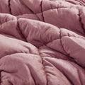 3 Piece Comforter Set King Pink Polyester