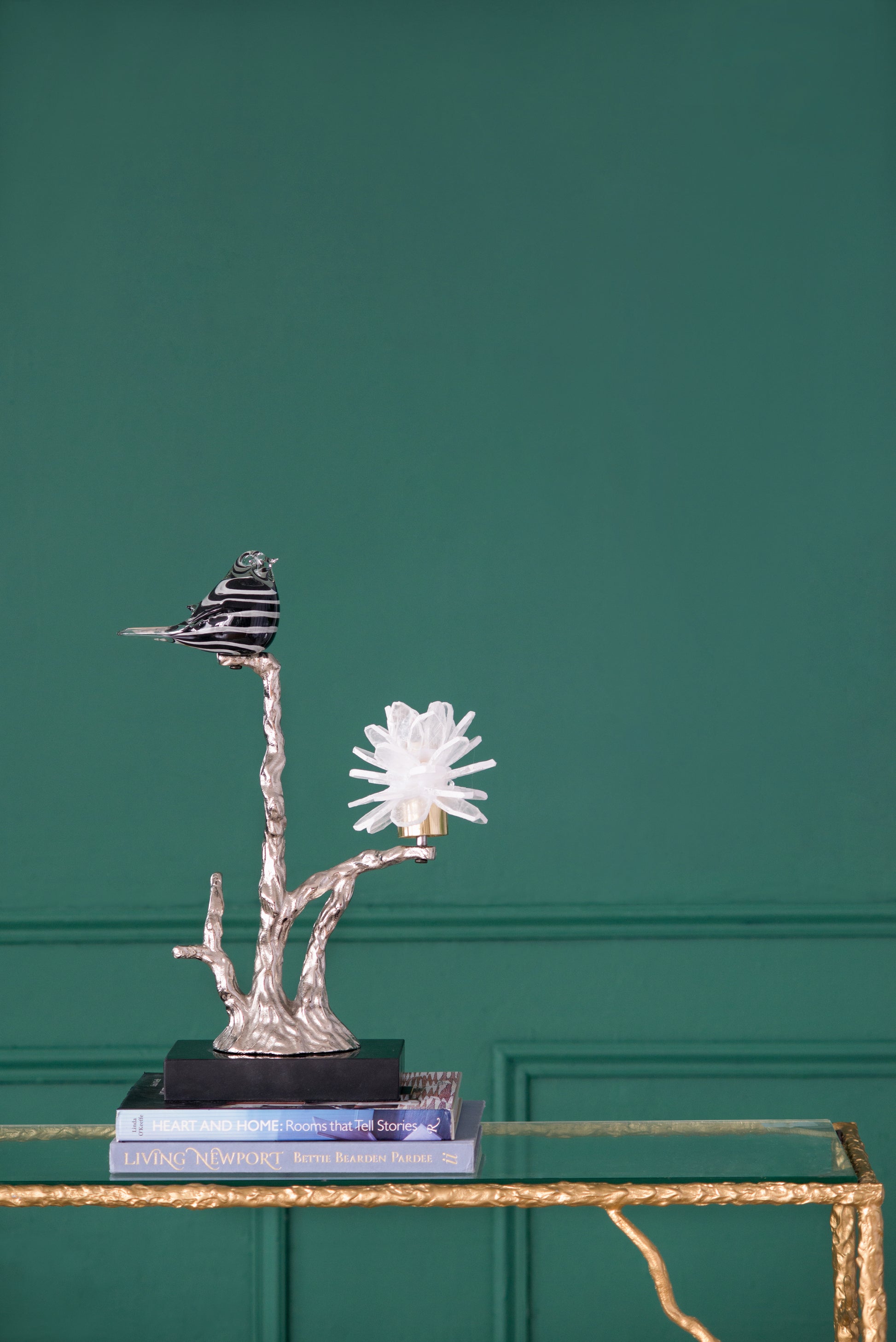 Aluminum Candle Holder With Marble Stand, 8X5X15" Multicolor Aluminium