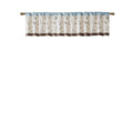 Embroidered Window Valance Blue 50X18