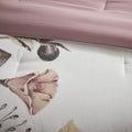 8 Piece Cotton Printed Comforter Set Blush King King Blush Polyester