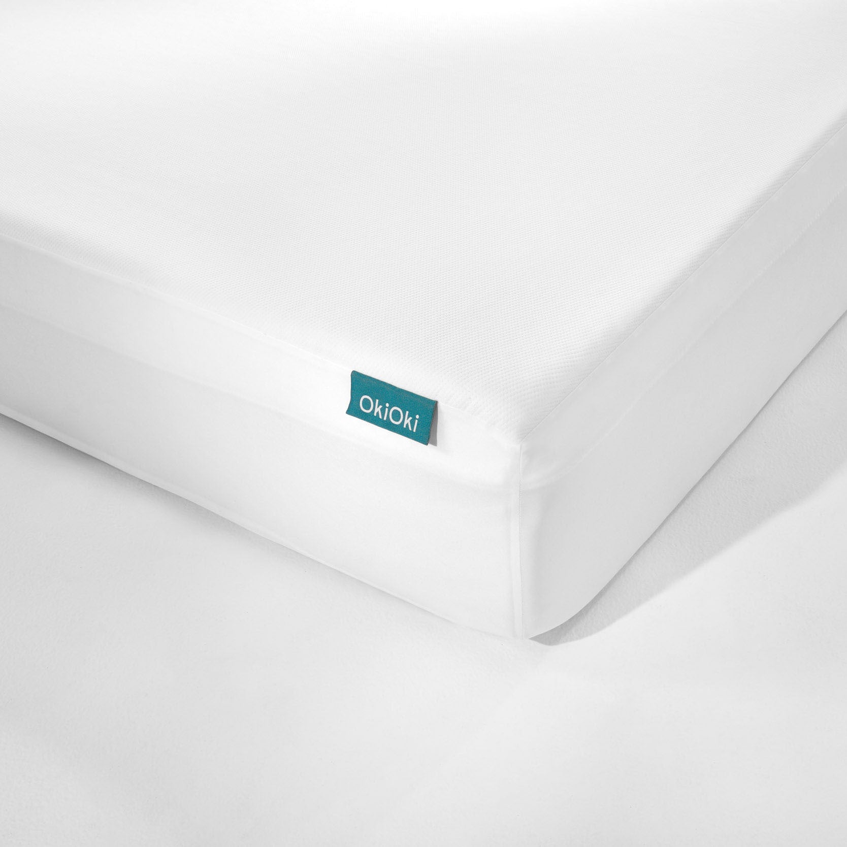 Okioki Mattress Protector King Cream White Fabric King