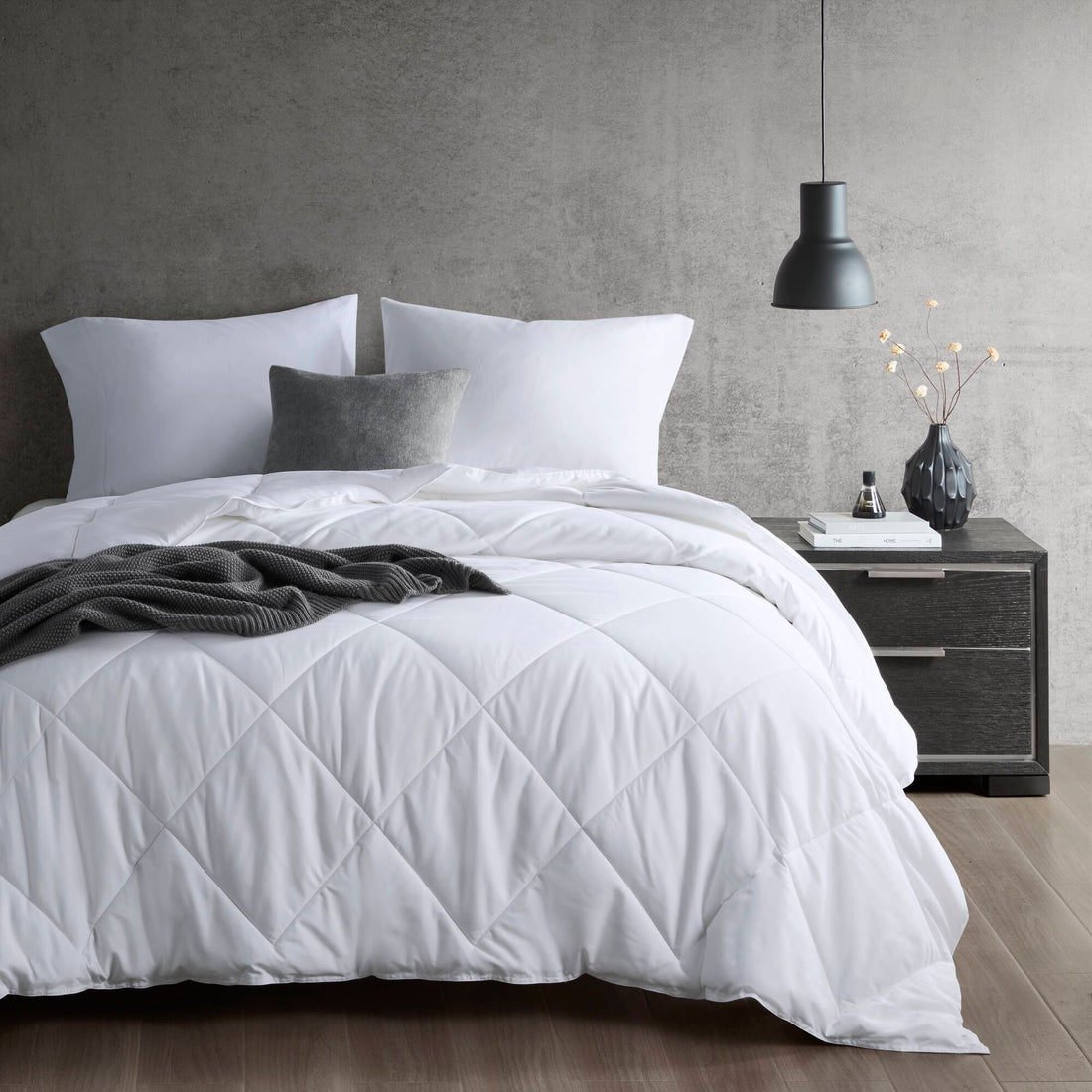 Oversized Down Alternative Comforter White Twin Twin Xl White Nylon