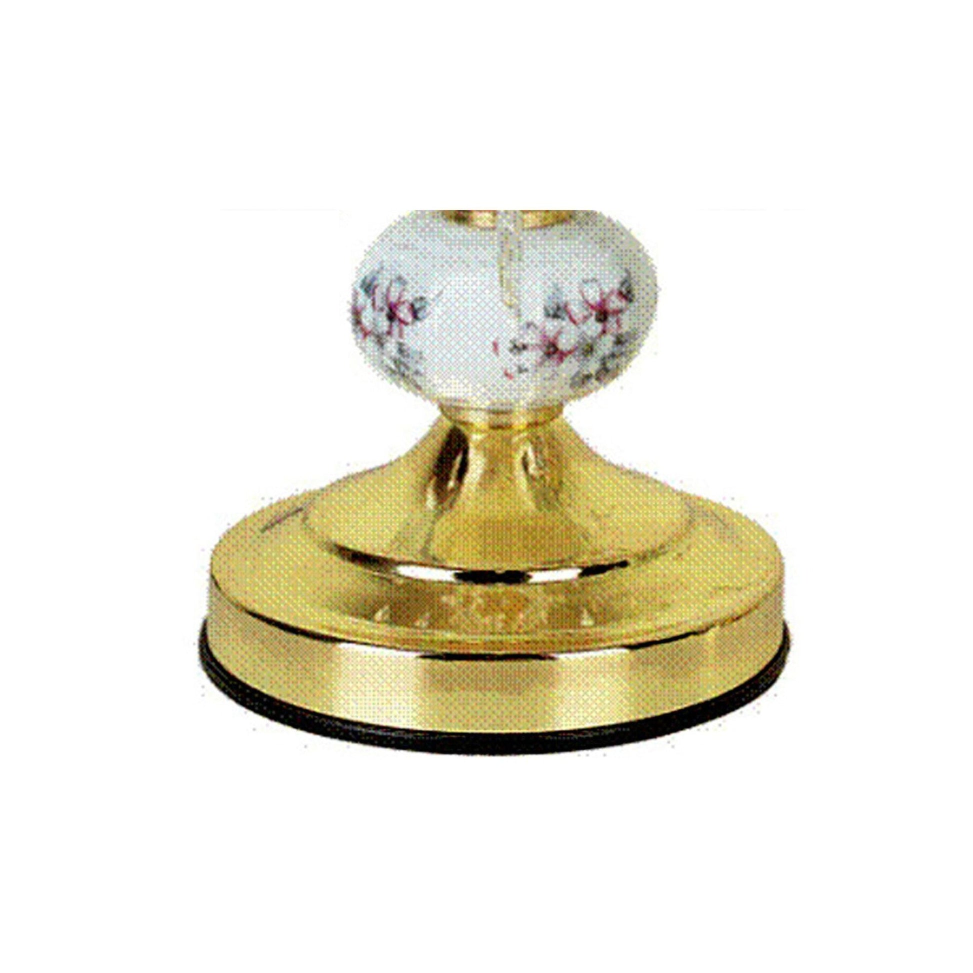 15" Tall Steel Table Lamp With Gold Finish, Ceramic Decor Multicolor Ceramic