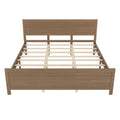 Wood Platform Bed Frame With Headboard, Mattress Foundation With Wood Slat Support, No Box Spring Needed, King Size, Walnut Box Spring Not Required King Walnut Wood Solid Wood Mdf