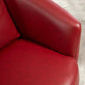 Upholstered Swivel Barrel Armchair With Storage Modern Living Room Side Chair For Bedroom Office Reading Spaces Pu Red Red Foam Upholstered