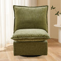 Detachable Green Chenille Single 360 Swivel Rocking Rocker,360 Swivel Sofa Chair & Single Sofa Lounge, Comfortable Seating For Living Room & Bedroom,Green Sofa 1Pc Green Primary Living Space Modern Foam Chenille