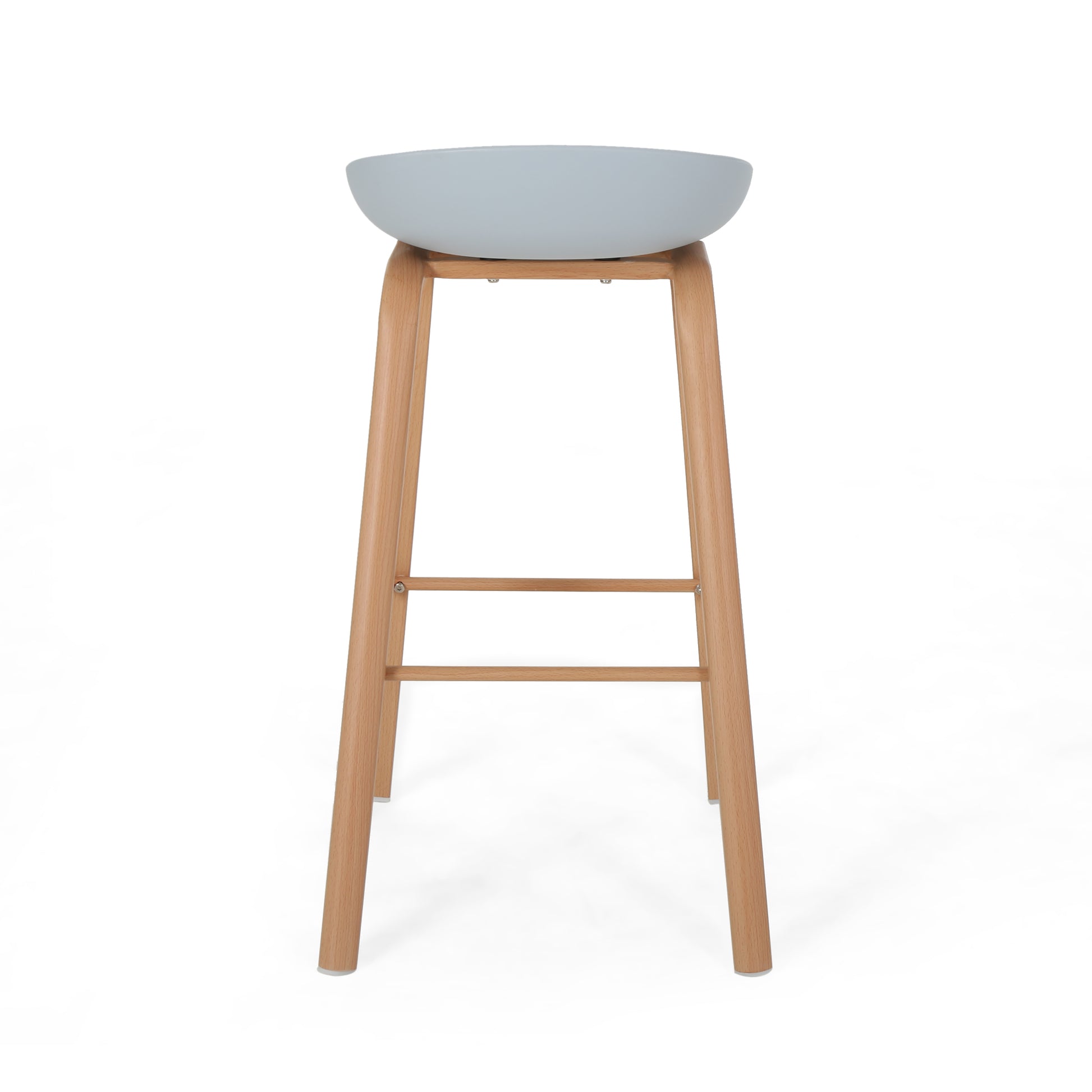 Barstool Set Of 2 Grey Polypropylene