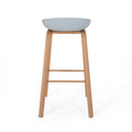 Barstool Set Of 2 Grey Polypropylene