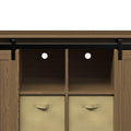 Lincoln Farmhouse 60 Inch Tv Stand For Tvs Up To 65 Inches, Classic Walnut Finish Brown 60 69 Inches Mdf Mdf