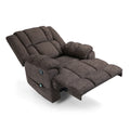 Massage Recliner Brown Fabric