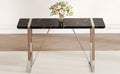A Rustic Industrial Rectangular Mdf Black Dining Table For 4 6 People, With A 1.5