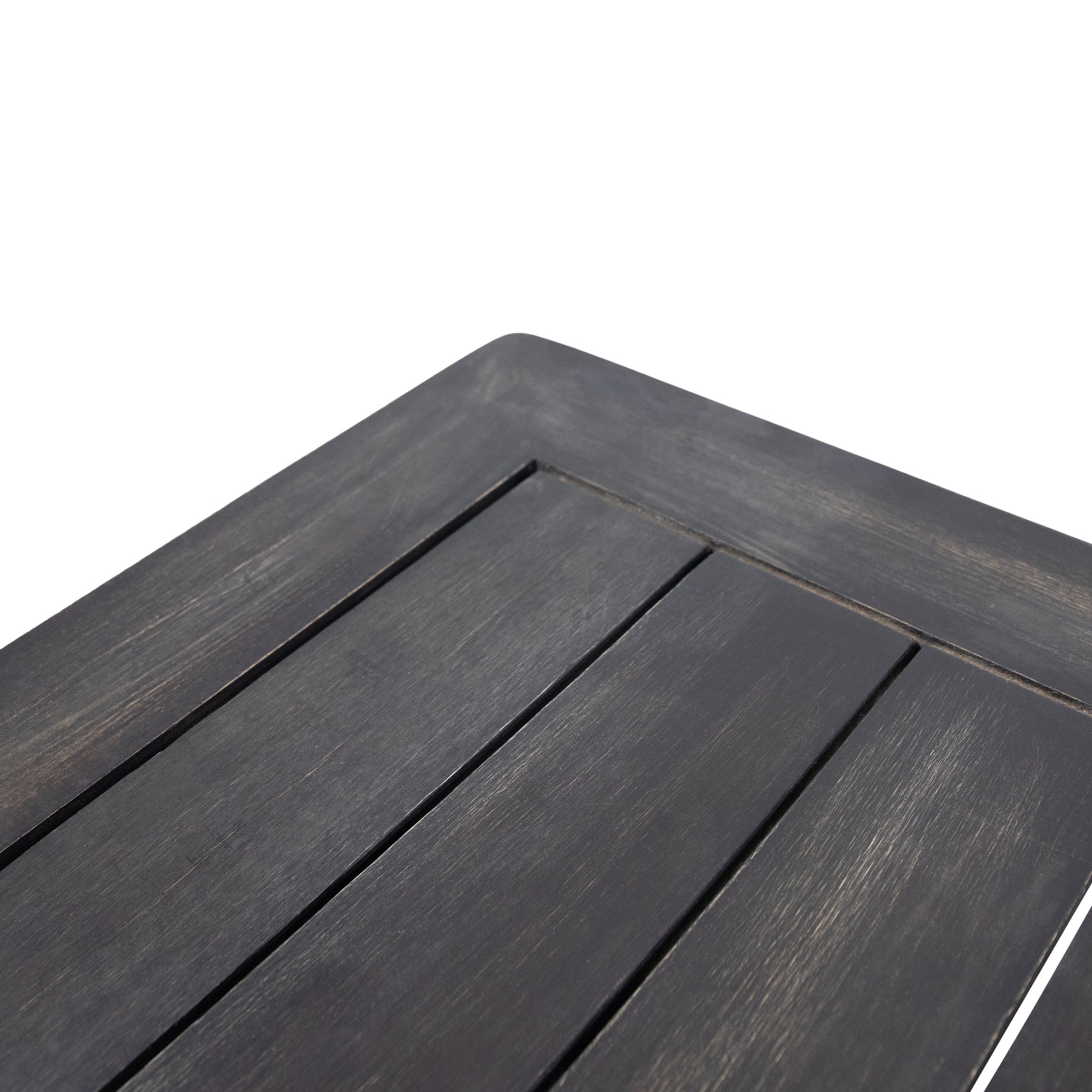 Acacia Wood Outdoor Loveseat And Coffee Table Set With Cushions, Dark Gray Yes Grey Seats 4 Sofa Seating Groups Foam Acacia Wood