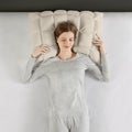 Overfilled Pillow Protector Single Piece King Size Beige Polyester