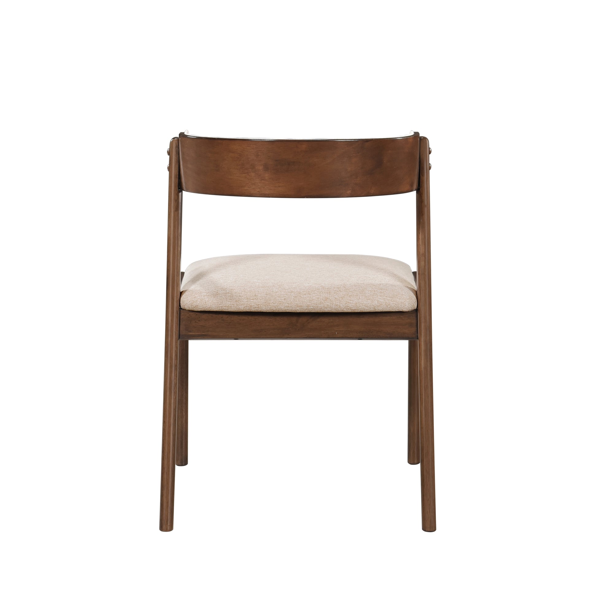Walnut Finish Dining Chairs 2Pc Set Upholstered Back And Seat Cushion Modern Dining Kitchen Furniture 1Pc Walnut Dining Room Contemporary Wood