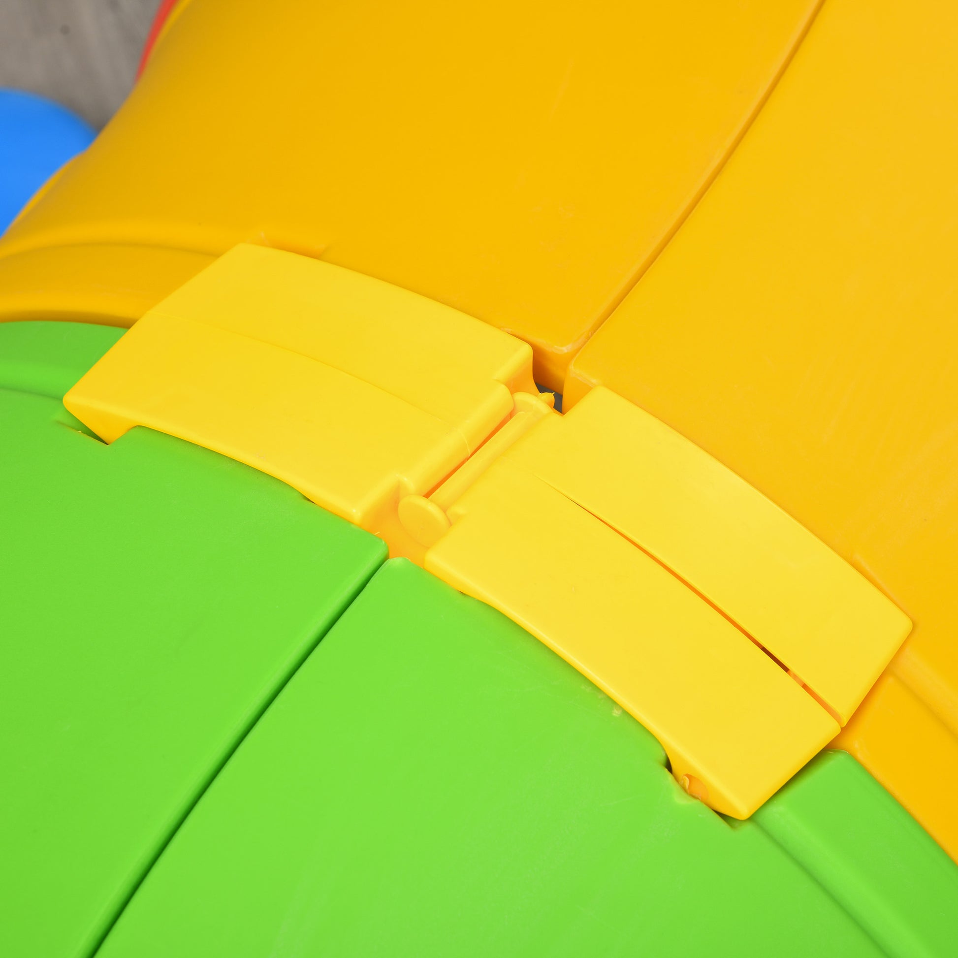 Qaba Caterpillar Tunnel For Kids, Outdoor Indoor Climb And Crawl Through, Play Equipment For Toddler 3 6, 4 Sections, For Daycare, Preschool, Playground, Multicolor Colorful Plastic