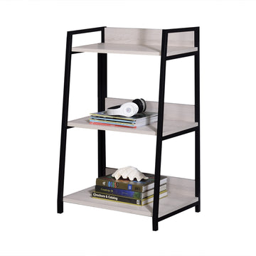 Wendral Natural & Black Finish Bookshelf Black,Natural Metal,Synthetic Wood