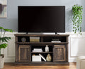 Media Console Table With Storage Cabinet, Mid Century Style Entertainment Tv Table, Multipurpose Sliding Door Tv Cabinet Large Storage Space, 58.11