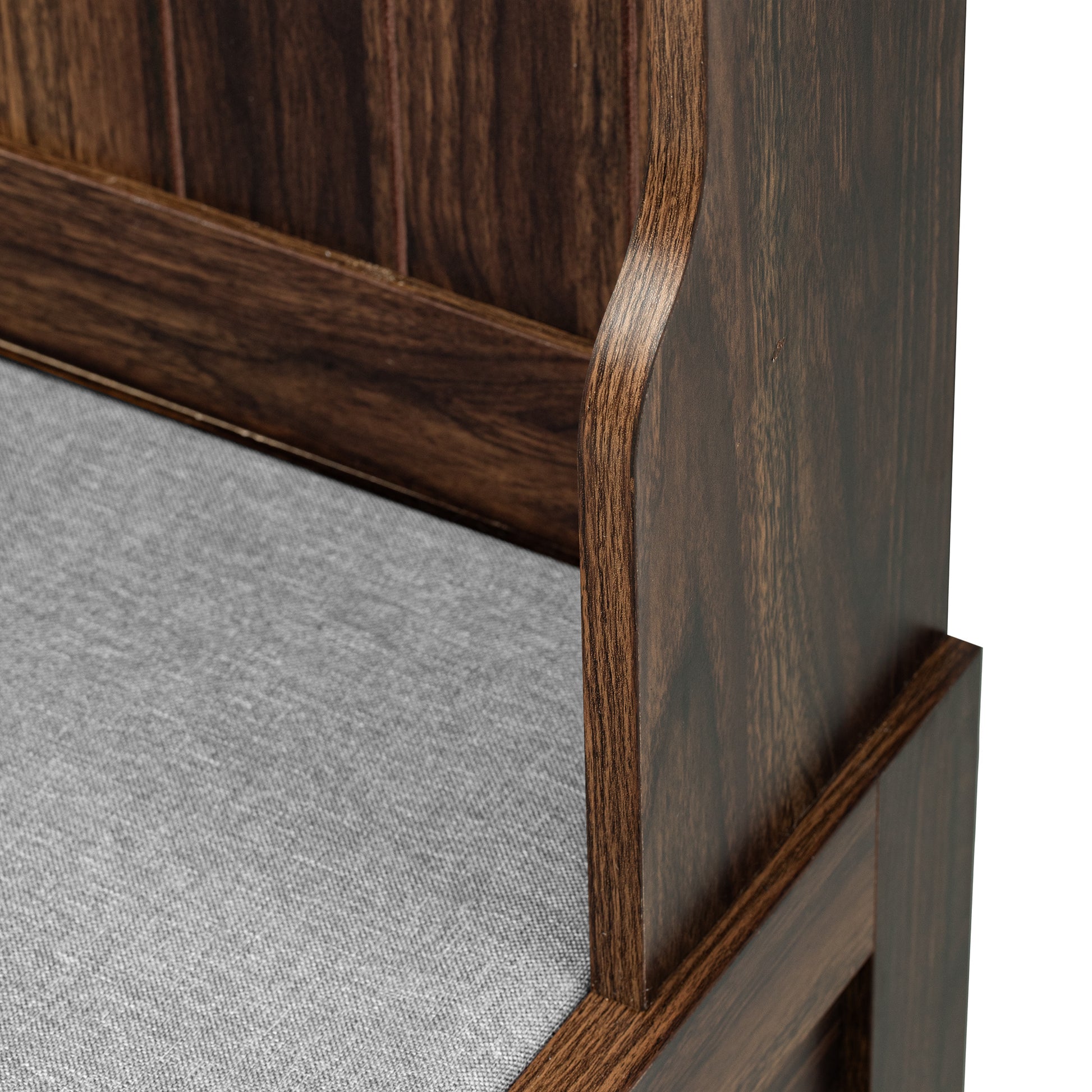 Hall Tree With 6 Hooks And Hinged Lid, Coat Hanger, Entryway Bench, Storage Bench, 3 In 1 Design, 69Inch, For Entrance, Hallway Brown Mdf