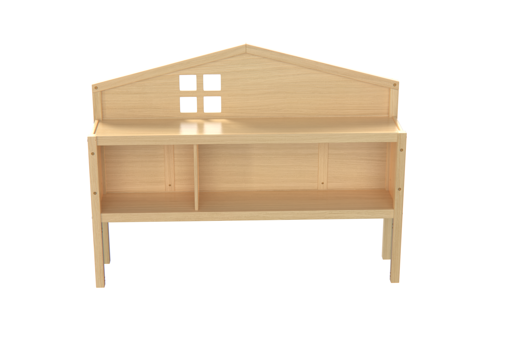 Headboard Storage Cabinet For Full Size Montessori Floor Bed Natural,Freely Collocation Natural Mdf