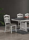 Contemporary Antique White Side Chairs Upholstered Cushion Seat Ladder Back 2Pc Dining Chairs Antique White Dining Room Foam Classic,Contemporary,Modern Dining Chairs Rubberwood Ladder Back Set Of 2