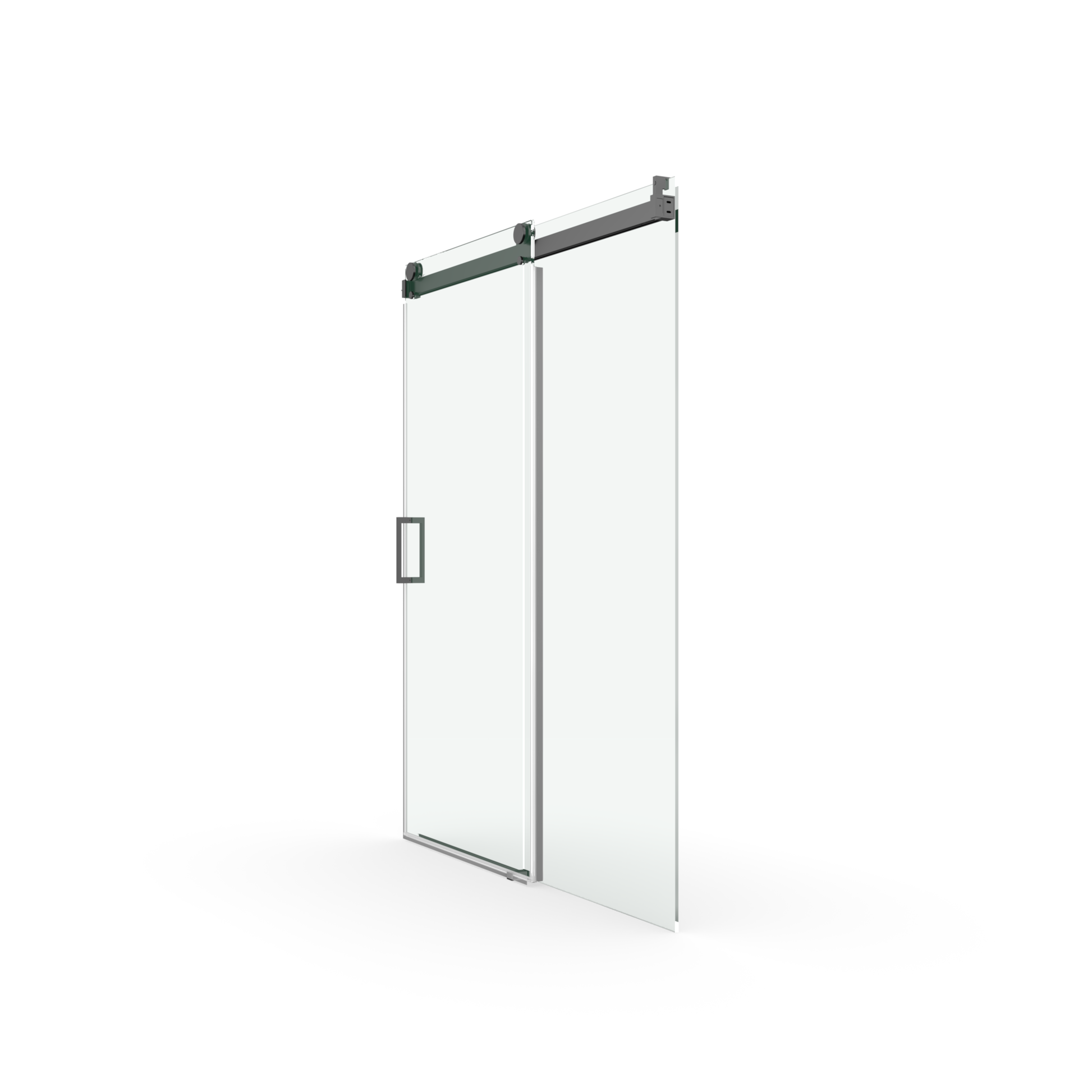 68" 72" W X 76" H Frameless Soft Closing Single Sliding Shower Door, 3 8" 10Mm Tempered Glass With Easy Cleaning Coating, Matte Black 22D01 72Mb Matte Black Bathroom Tempered Glass