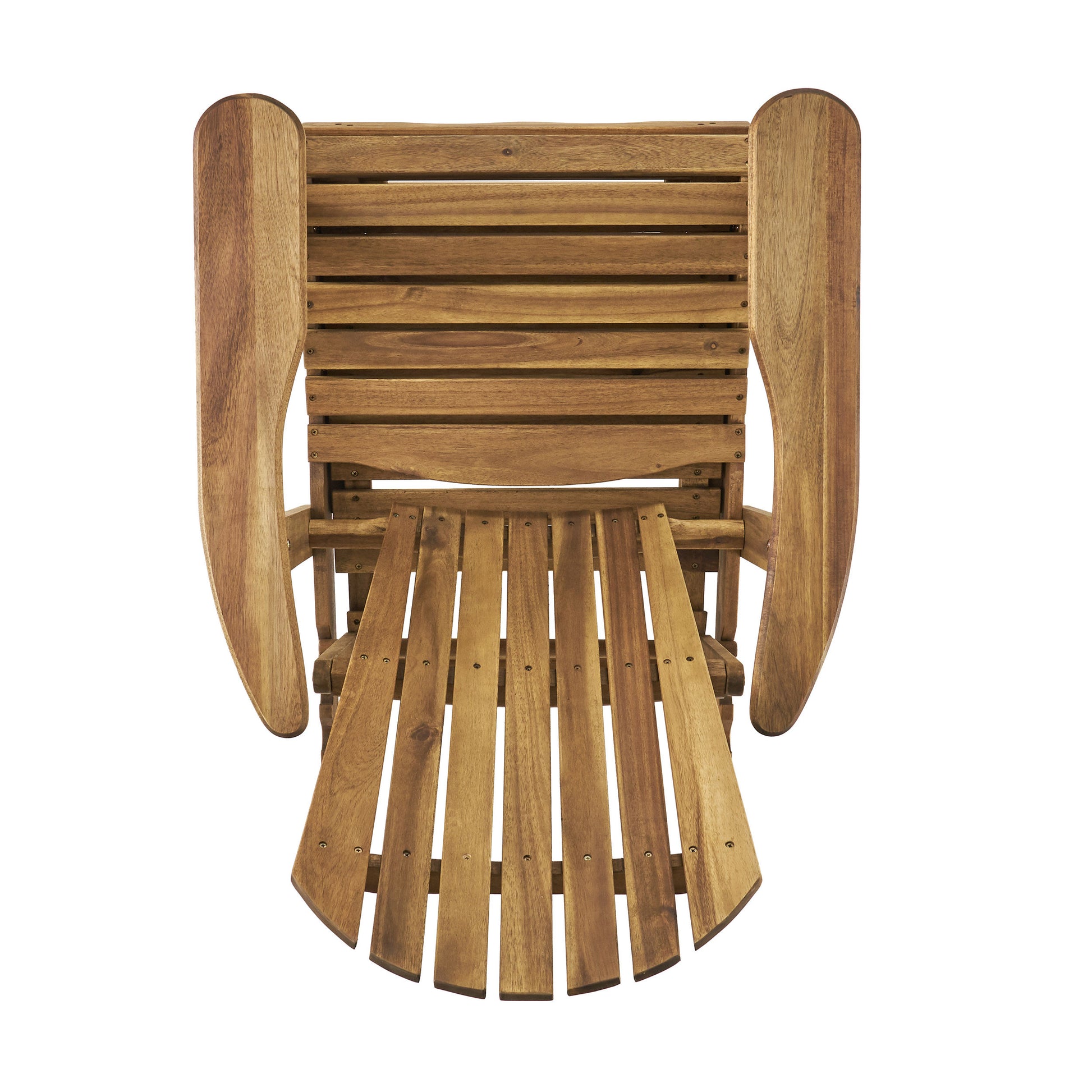Malibu Reclining Adirondack Chair Natural Stained Acacia Wood