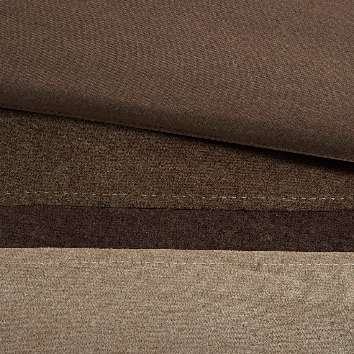 7 Piece Faux Suede Comforter Set Brown Cal King California King Brown Polyester