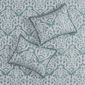 8 Piece Jacquard Comforter Set Aqua Silver Cal King California King Aqua Silver Polyester