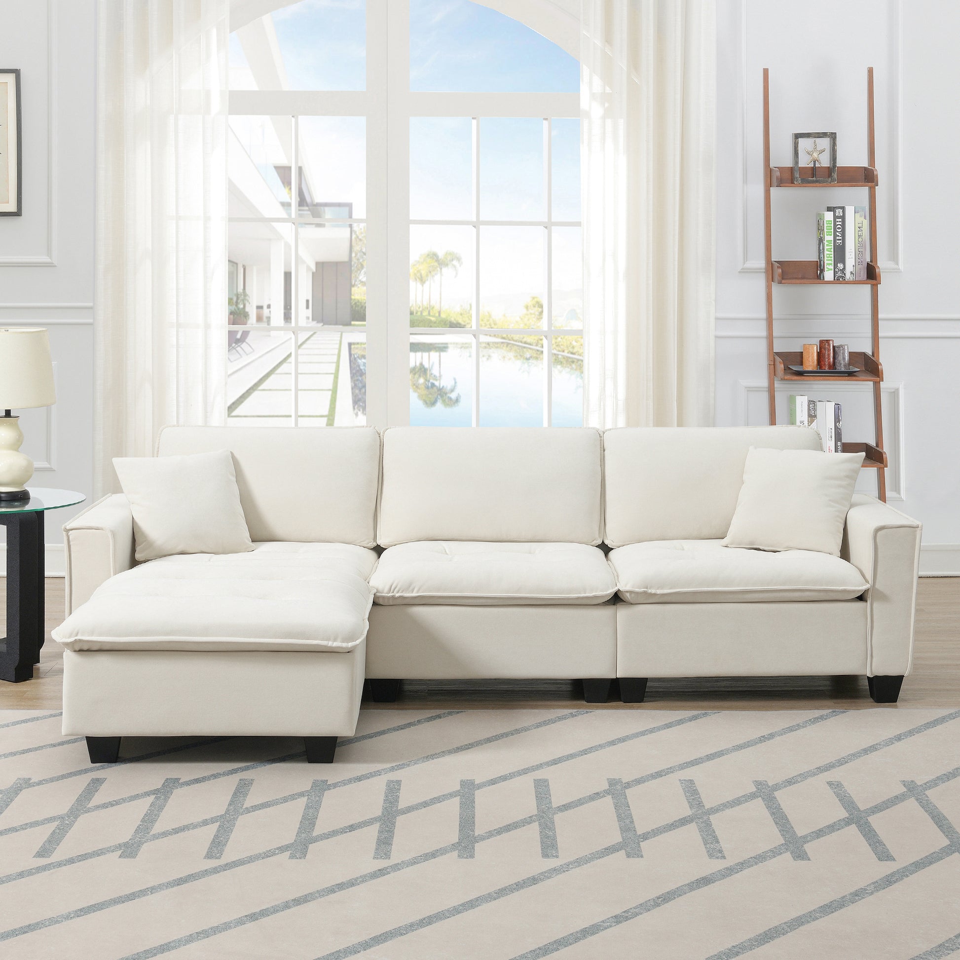 6006A Package Beige Suede 1 Seat
