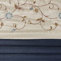 Embroidered 7 Piece Comforter Set Navy King King Navy Polyester