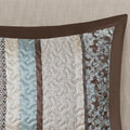 5 Piece Reversible Jacquard Bedspread Set Blue King King Blue Cotton