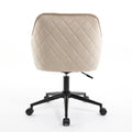 Velvet Office Desk Chair, Modern Home Desk Chair With Wheelsvanity Chairs For Living Room, Bedroom,Study Room Light Camel Foam Polyester Blend